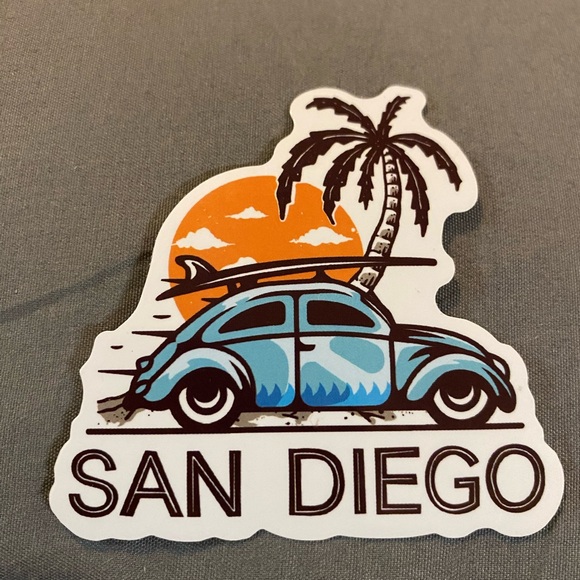 🌈20/$12🌈 San Diego Beach Car Sticker - Picture 1 of 3